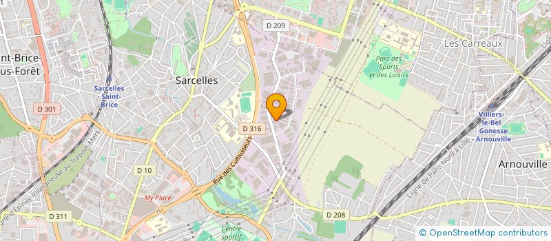 localisation de l'entreprise OZ-PA à SARCELLES
