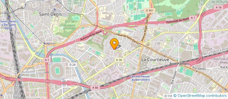 localisation de l'entreprise OZ TEXTIL à LA COURNEUVE