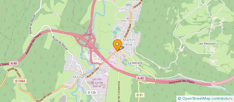localisation de l'entreprise OZ USINAGE à SAINT-MARTIN-DU-FRENE