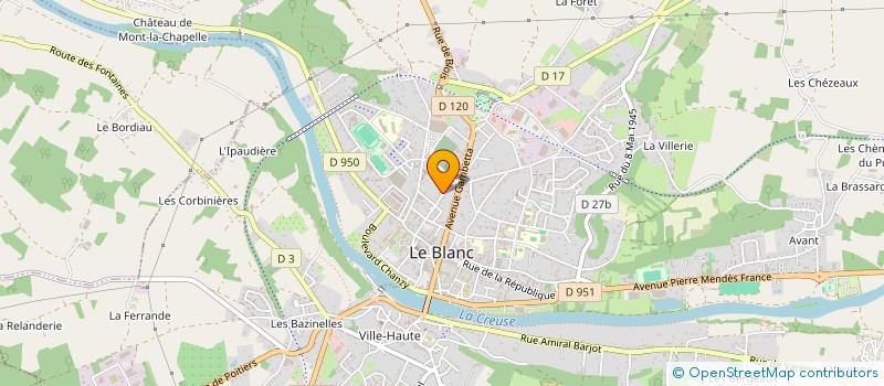 localisation de l'entreprise OZALI à LE BLANC
