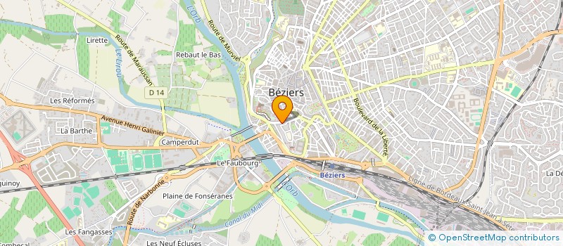 localisation de l'entreprise OZAN  BEZIERS