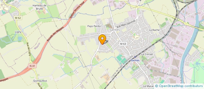 localisation de l'entreprise OZARC  SANTES