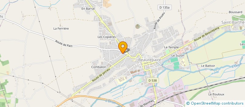 localisation de l'entreprise OZARICI à BEAUREPAIRE