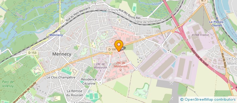 localisation de l'entreprise OZB à MENNECY