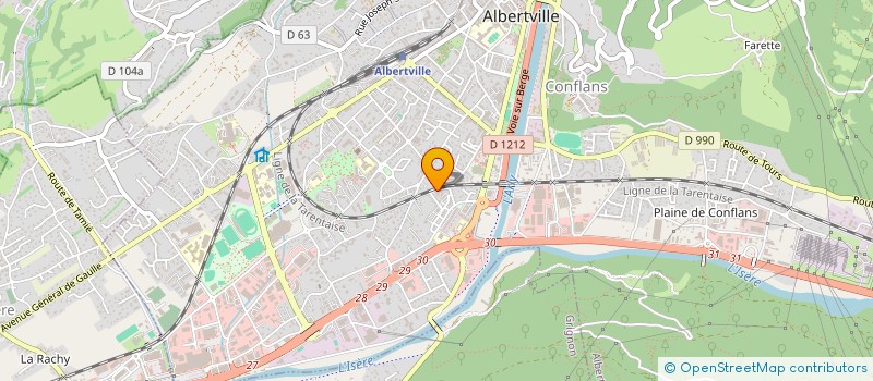 localisation de l'entreprise OZBAT à ALBERTVILLE