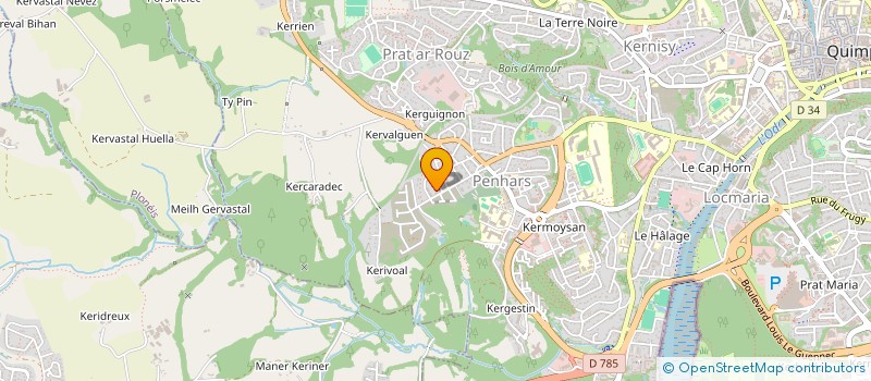 localisation de l'entreprise OZC CONSTRUCTION  QUIMPER