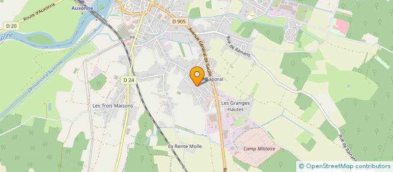 localisation de l'entreprise OZD CONSTRUCTION  AUXONNE