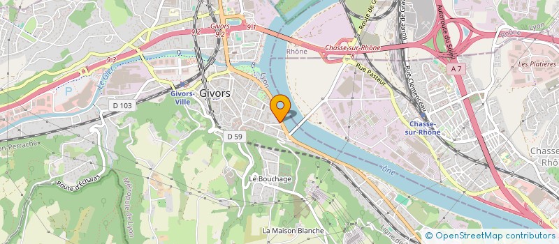 localisation de l'entreprise OZE MENUISERIE  GIVORS