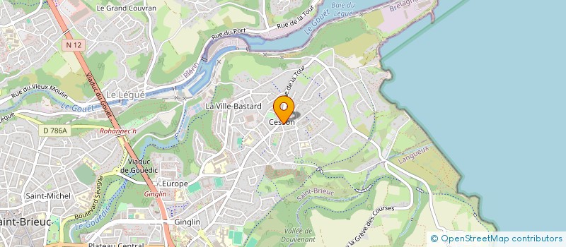 localisation de l'entreprise OZEA à SAINT-BRIEUC