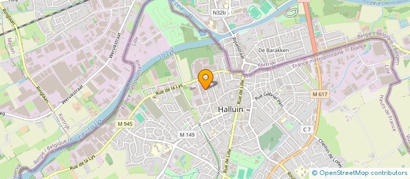 localisation de l'entreprise OZEEL à HALLUIN