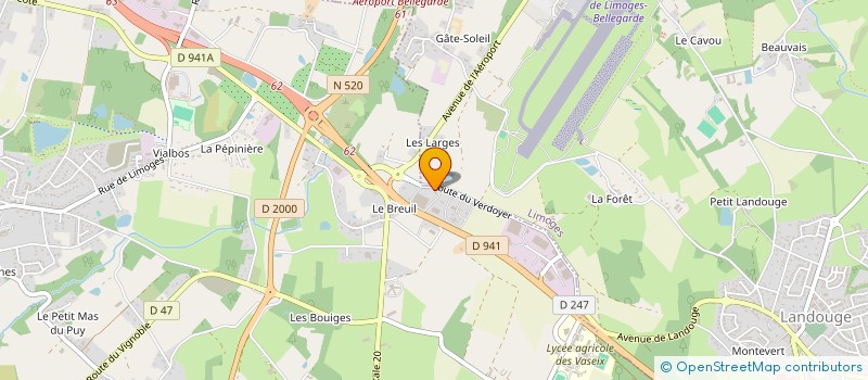 localisation de l'entreprise OZEO à VERNEUIL-SUR-VIENNE