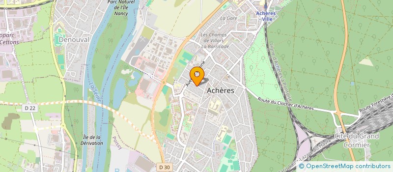 localisation de l'entreprise OZI à ACHERES