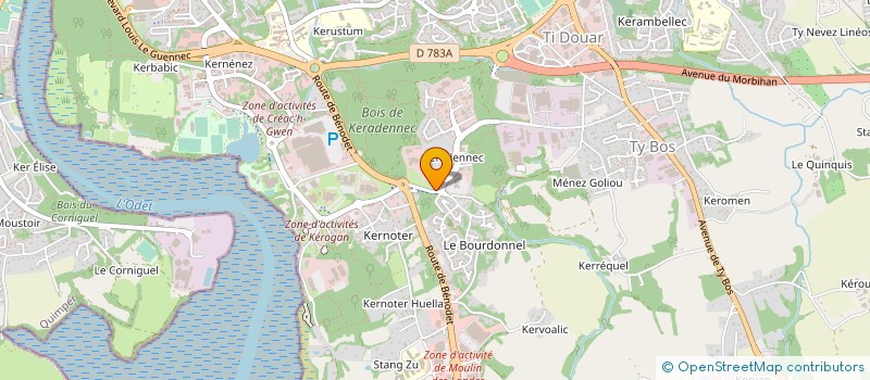localisation de l'entreprise OZIOLAB à QUIMPER