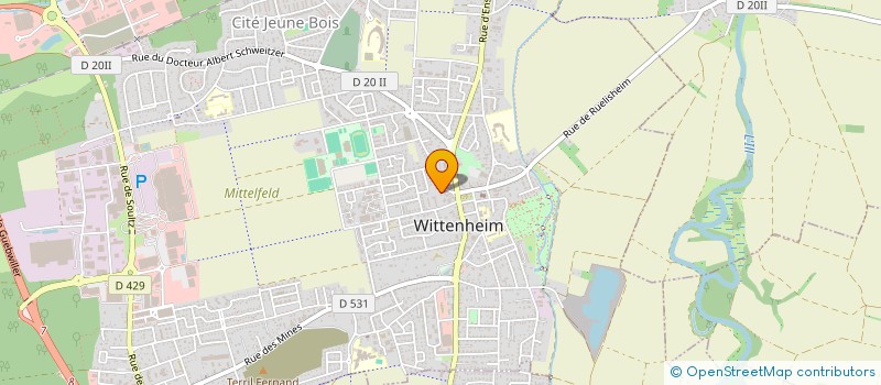 localisation de l'entreprise OZKAN TRAVAUX PUBLICS & PAYSAGES  WITTENHEIM