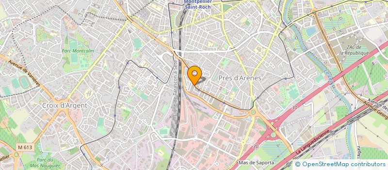 localisation de l'entreprise OZONE COIFFURE MIXTE à MONTPELLIER