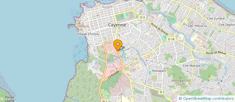 localisation de l'entreprise OZONE PATRIMOINE  CAYENNE