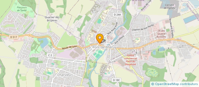 localisation de l'entreprise OZVA DISTRIBUTION à PONT-DE-CHERUY