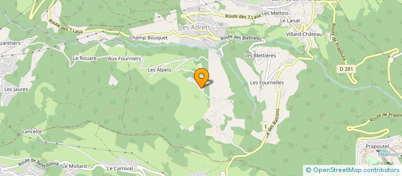 localisation de l'entreprise OZYMANDIAS  LES ADRETS