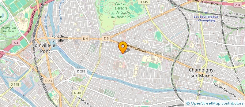 localisation de l'entreprise P 2 G à CHAMPIGNY-SUR-MARNE