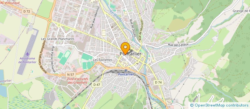 localisation de l'entreprise P 2 J  PONTARLIER