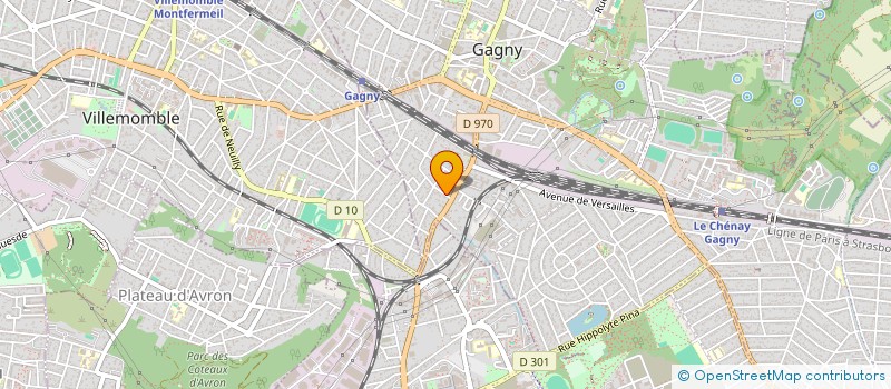 localisation de l'entreprise P 2 M à GAGNY