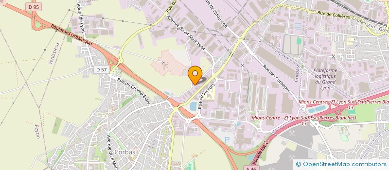 localisation de l'entreprise P 2 R à CORBAS