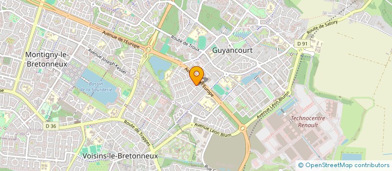 localisation de l'entreprise P-A.A.D  GUYANCOURT