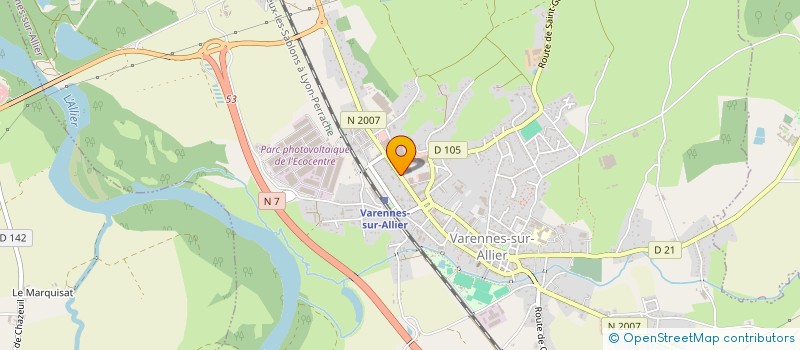 localisation de l'entreprise P A ASSOCIES à VARENNES-SUR-ALLIER