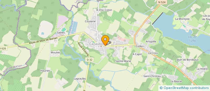 localisation de l'entreprise P.A.B.  CAZAUBON