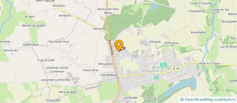 localisation de l'entreprise P.A.D  PLOUVORN