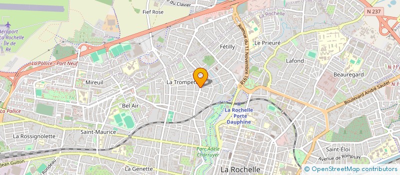 localisation de l'entreprise P & A DIFFUSION à LA ROCHELLE
