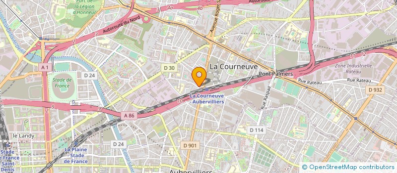 localisation de l'entreprise P.A.E à LA COURNEUVE