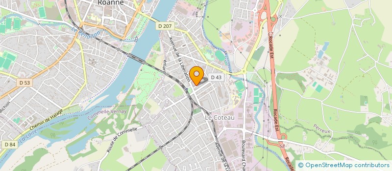 localisation de l'entreprise P.A.F.  LE COTEAU