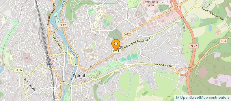 localisation de l'entreprise P.A.F.B.  EPINAL