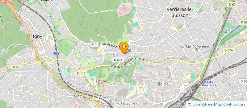 localisation de l'entreprise P.A.F-IMMOBILIER à VERRIERES-LE-BUISSON