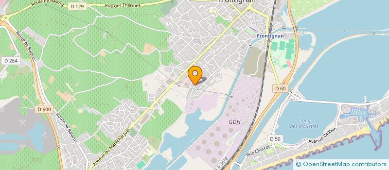 localisation de l'entreprise P.A.G.E.S à FRONTIGNAN