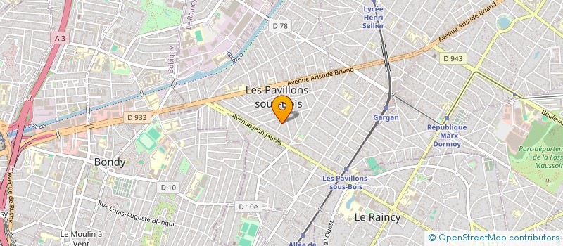 localisation de l'entreprise P.A GLOBAL  LES PAVILLONS-SOUS-BOIS