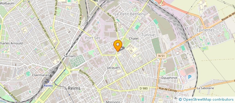 localisation de l'entreprise P.A.I. à REIMS