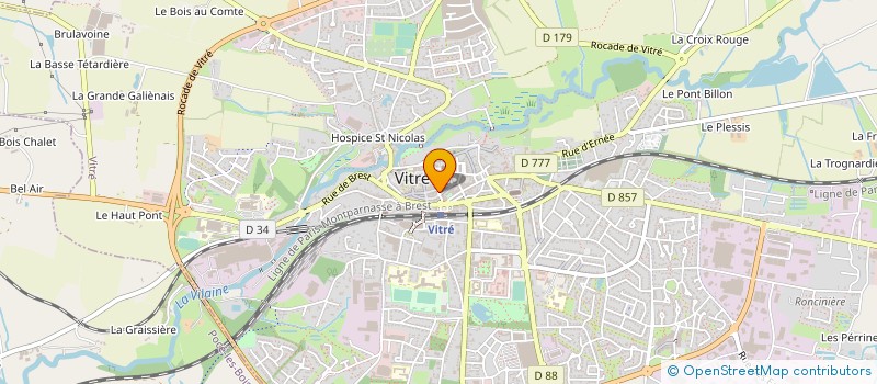 localisation de l'entreprise P.A.J.  VITRE