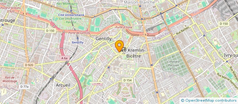 localisation de l'entreprise P.A.J.  GENTILLY