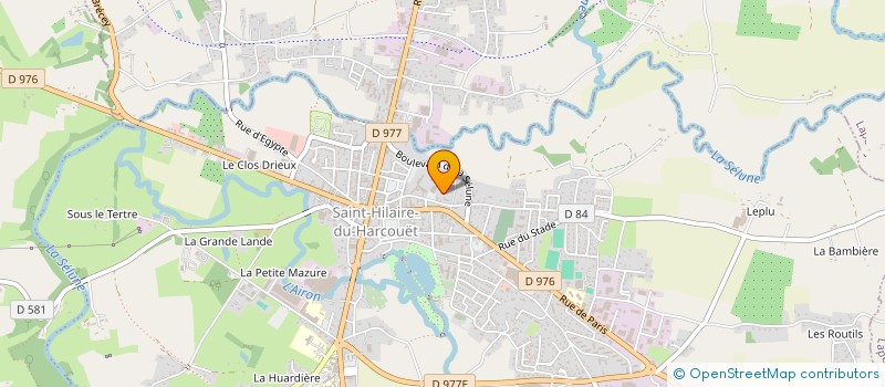 localisation de l'entreprise P.A.J. INVESTISSEMENTS  SAINT-HILAIRE-DU-HARCOUET