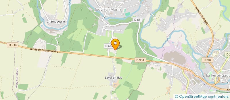 localisation de l'entreprise P.A.L.2M.  JOUY-SUR-MORIN