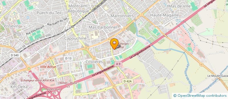 localisation de l'entreprise P.A.L.  NIMES