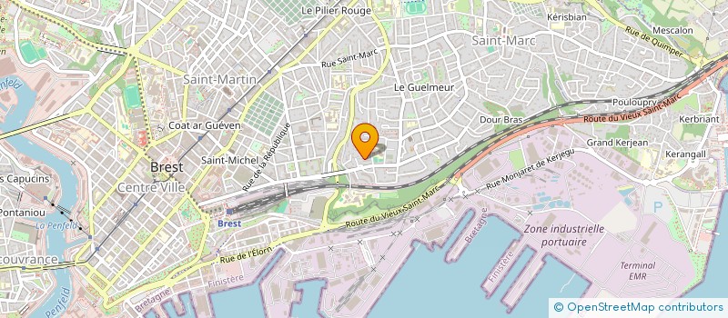 localisation de l'entreprise P.A.L.  BREST