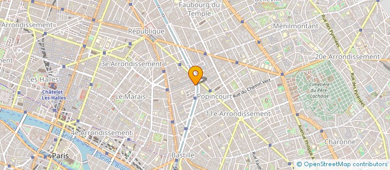 localisation de l'entreprise P.A.M. à PARIS