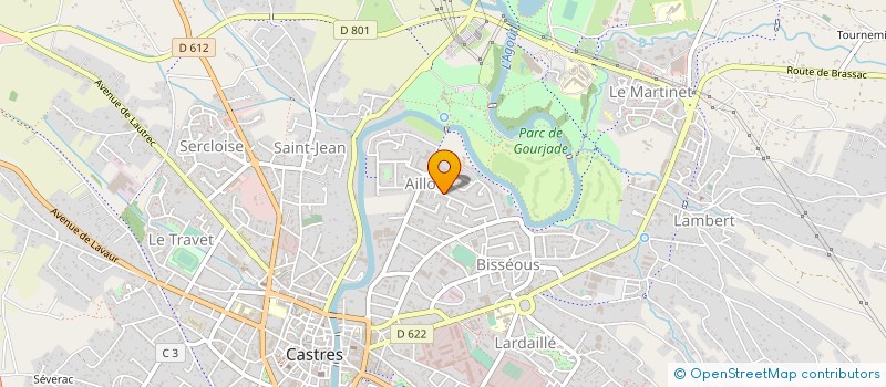 localisation de l'entreprise P.A.P. à CASTRES