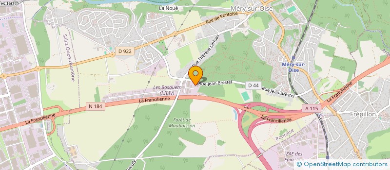 localisation de l'entreprise P.A.R.I.S. PROGRAMMATION AUTOMATISME REGULATION INTEGRATION SUPERVISION  MERY-SUR-OISE