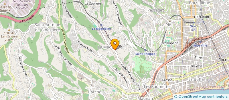 localisation de l'entreprise P.A.S.C à NICE