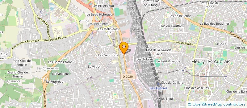 localisation de l'entreprise P.A.V. à FLEURY-LES-AUBRAIS