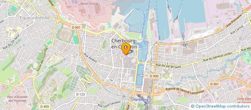 localisation de l'entreprise P AND P  CHERBOURG-EN-COTENTIN